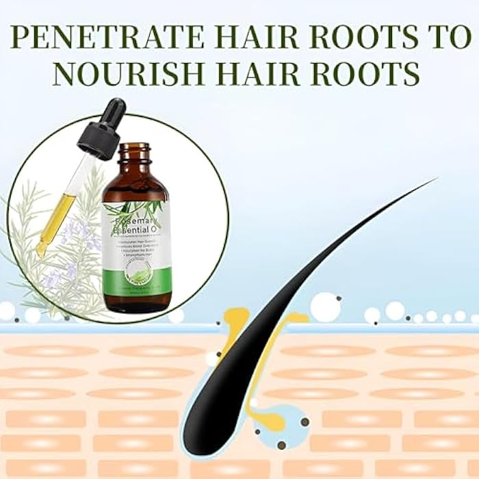 Dr.Mush Organic Rosemary Hair Growth Oil 60ml Pure Essential Hair Growth Oil for Men Women and Kids - Image 5